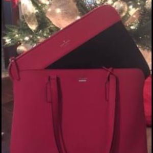 Kate Cameron tote w/matching laptop/tablet case